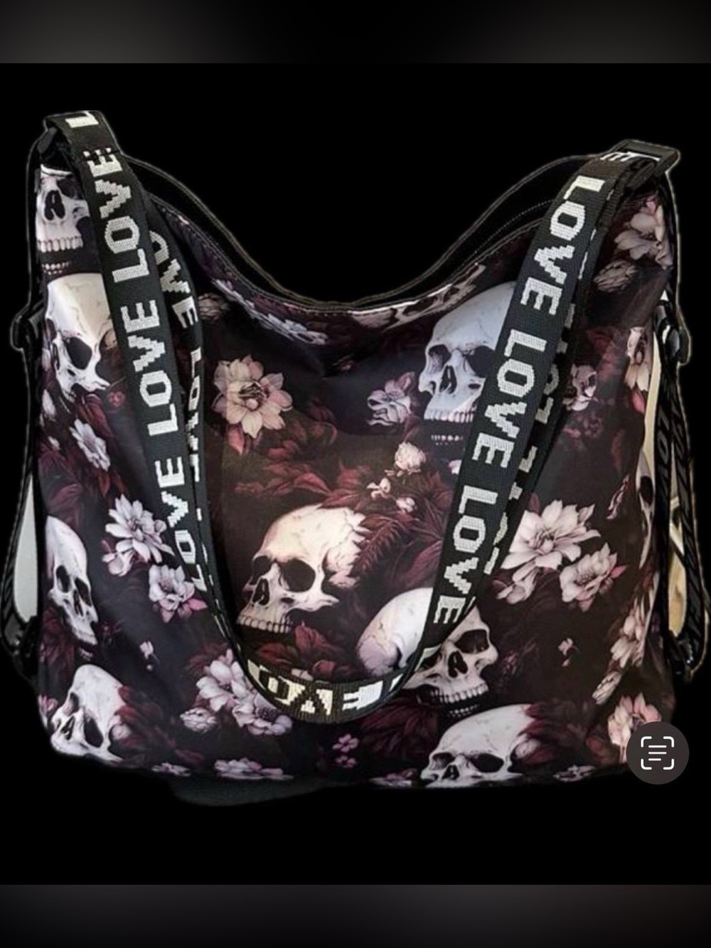 Skull Tote - purse NEW can be worn as a backpack too
